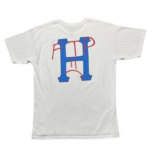 FTP x HUF T Shirt Size Large FUCKTHEPOPULATION HUF WORLDWIDE Sad Face Graphic